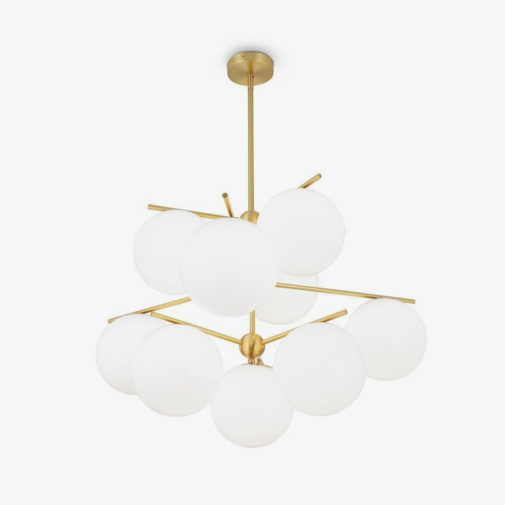 Casoella Kronleuchter Kugel & Stiel modern Gold LED