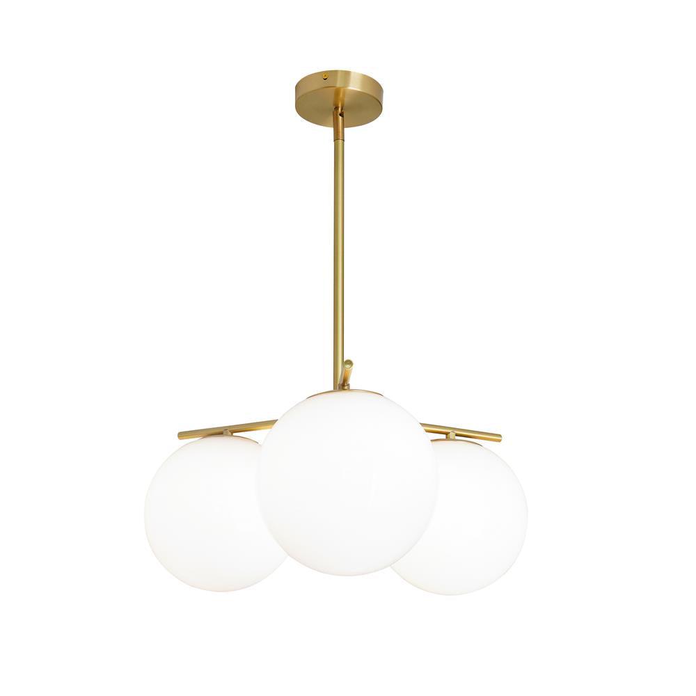 Casoella Kronleuchter Kugel & Stiel modern Gold LED