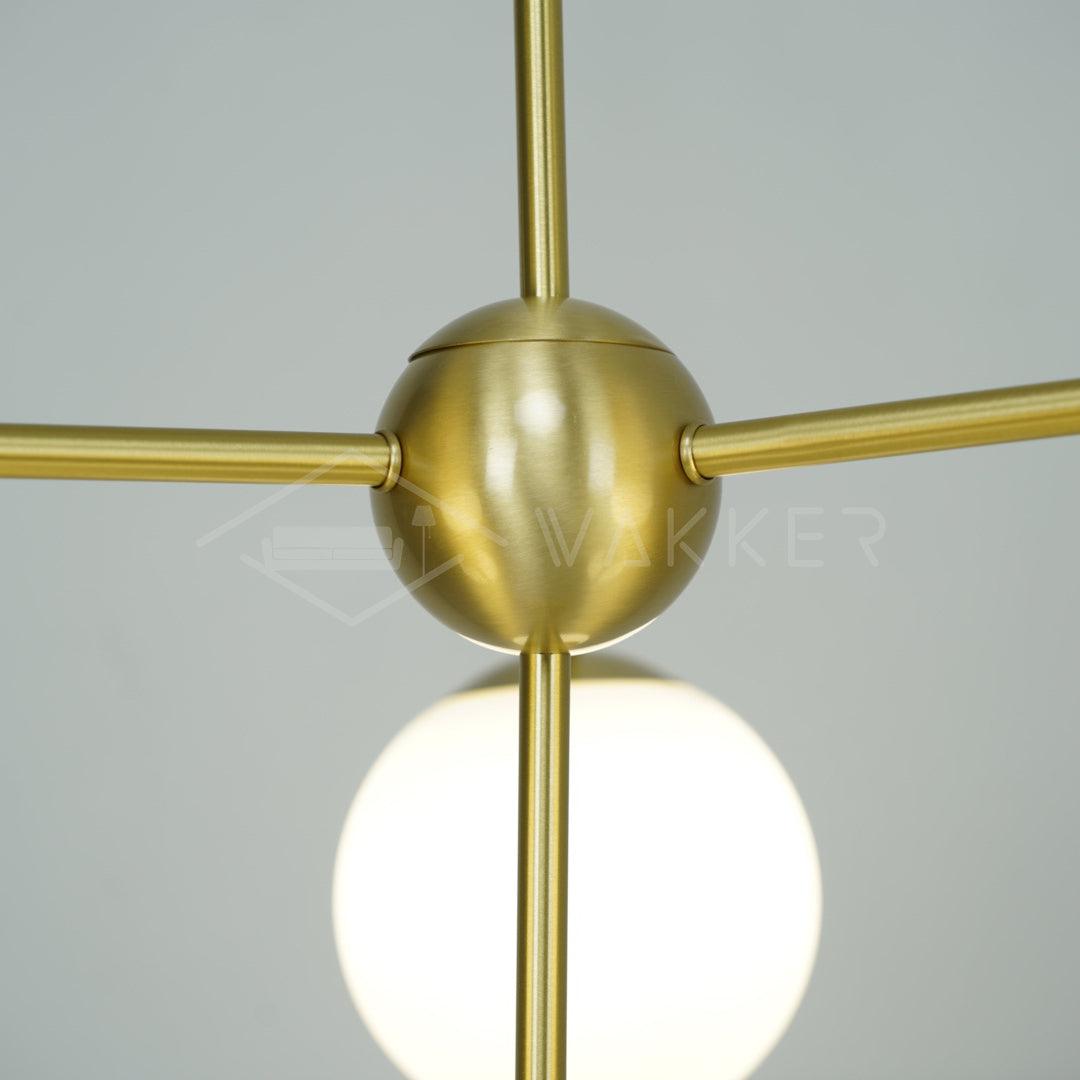 Casoella Kronleuchter Kugel & Stiel modern Gold LED