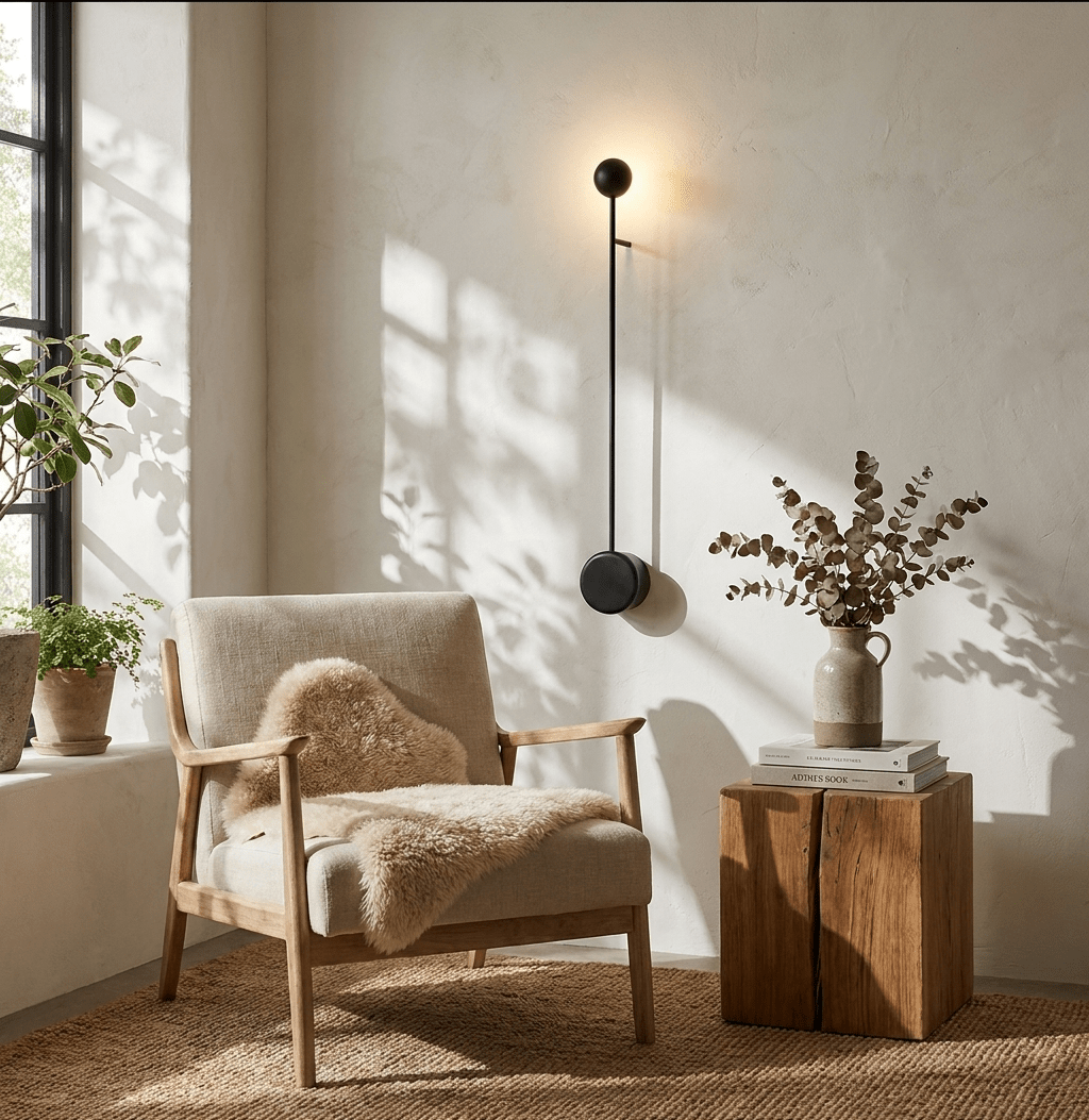 Sphere Wandleuchte mit LED-Stiel