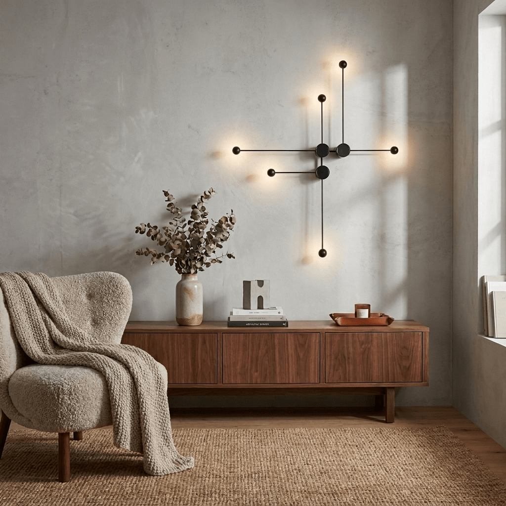 Sphere Wandleuchte mit LED-Stiel