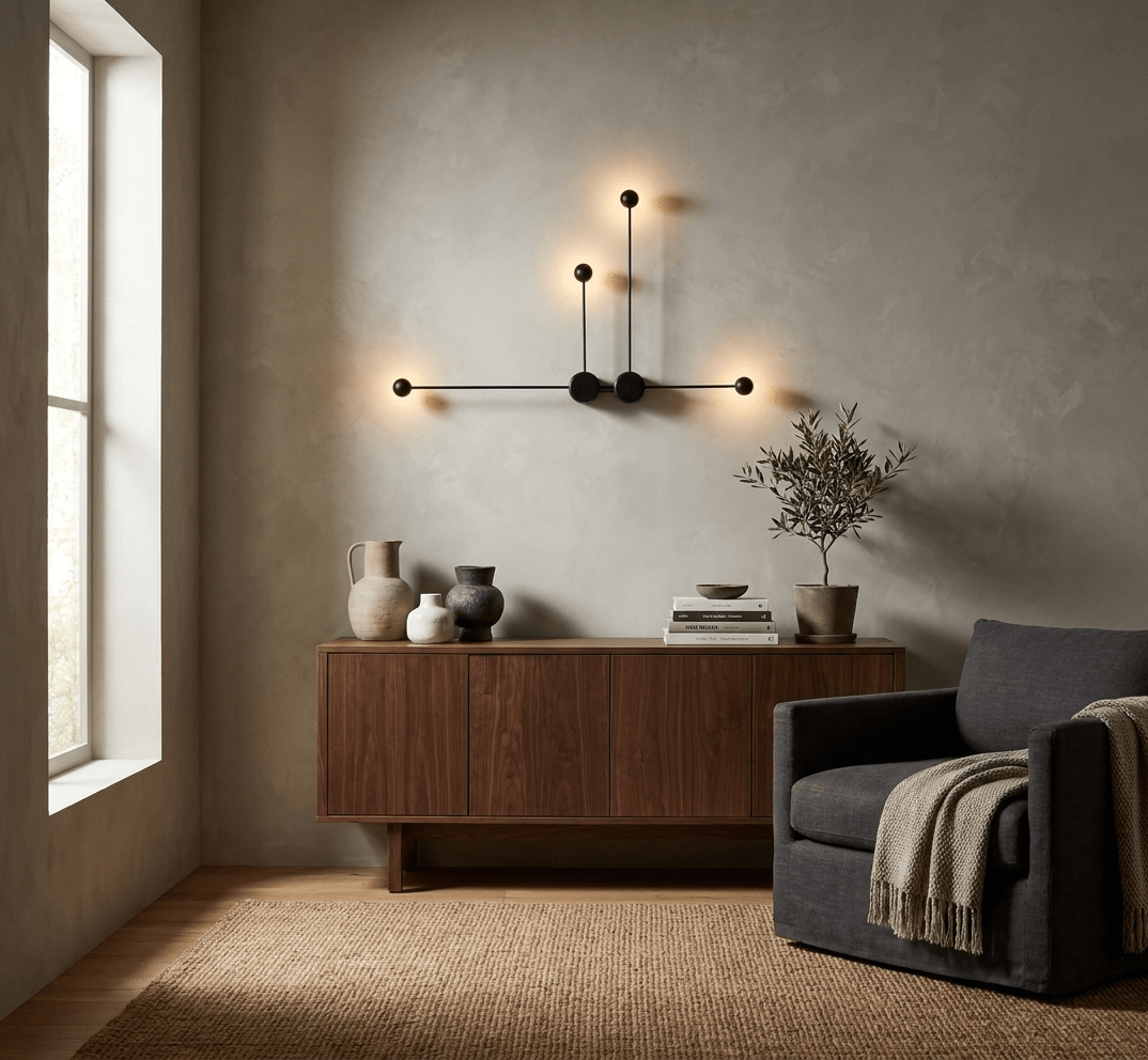Sphere Wandleuchte mit LED-Stiel