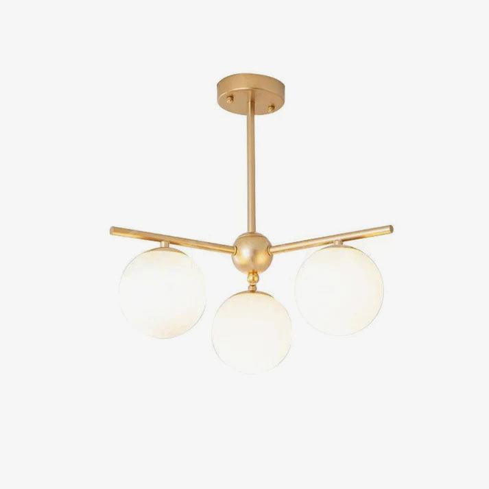 Casoella Kronleuchter Kugel & Stiel modern Gold LED