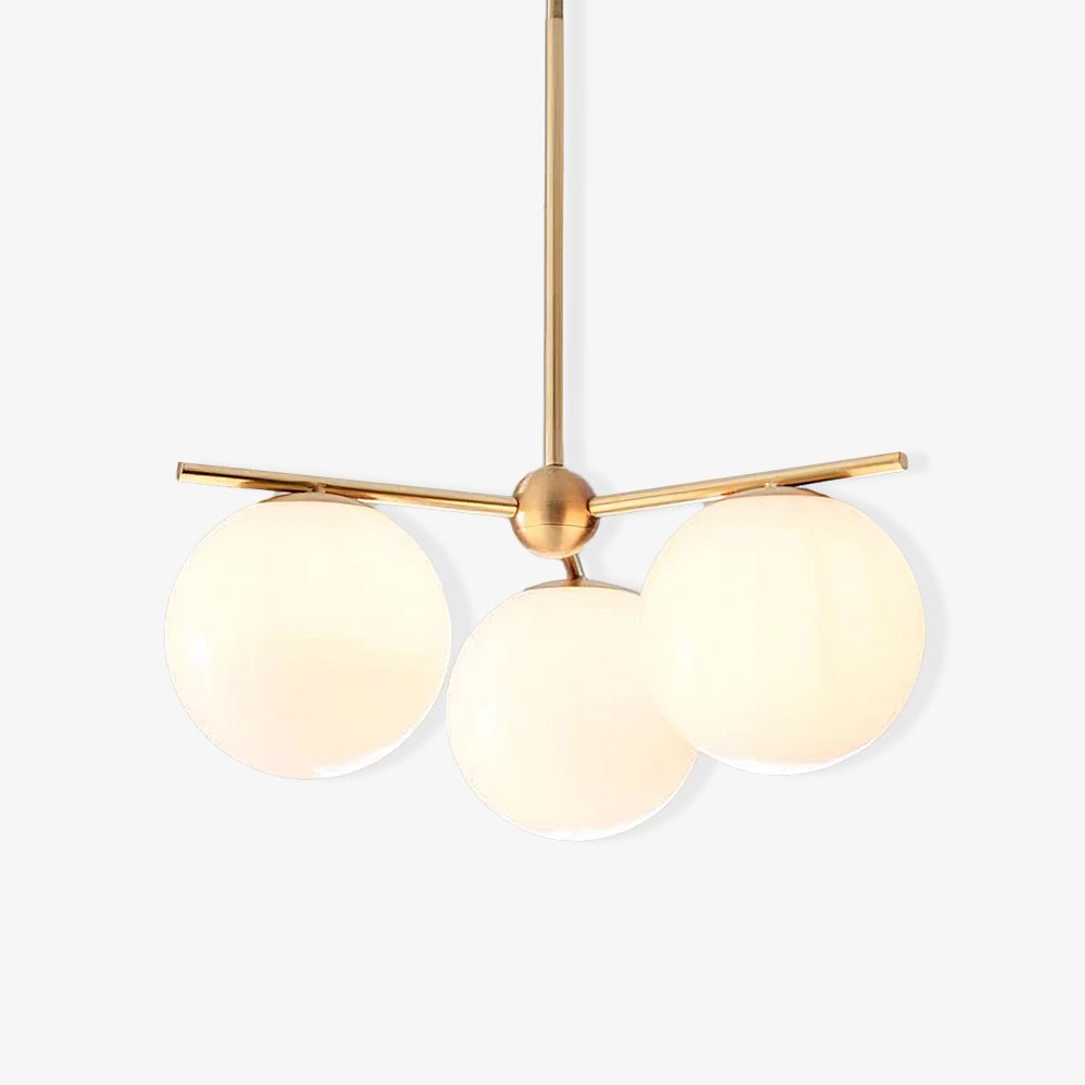 Casoella Kronleuchter Kugel & Stiel modern Gold LED