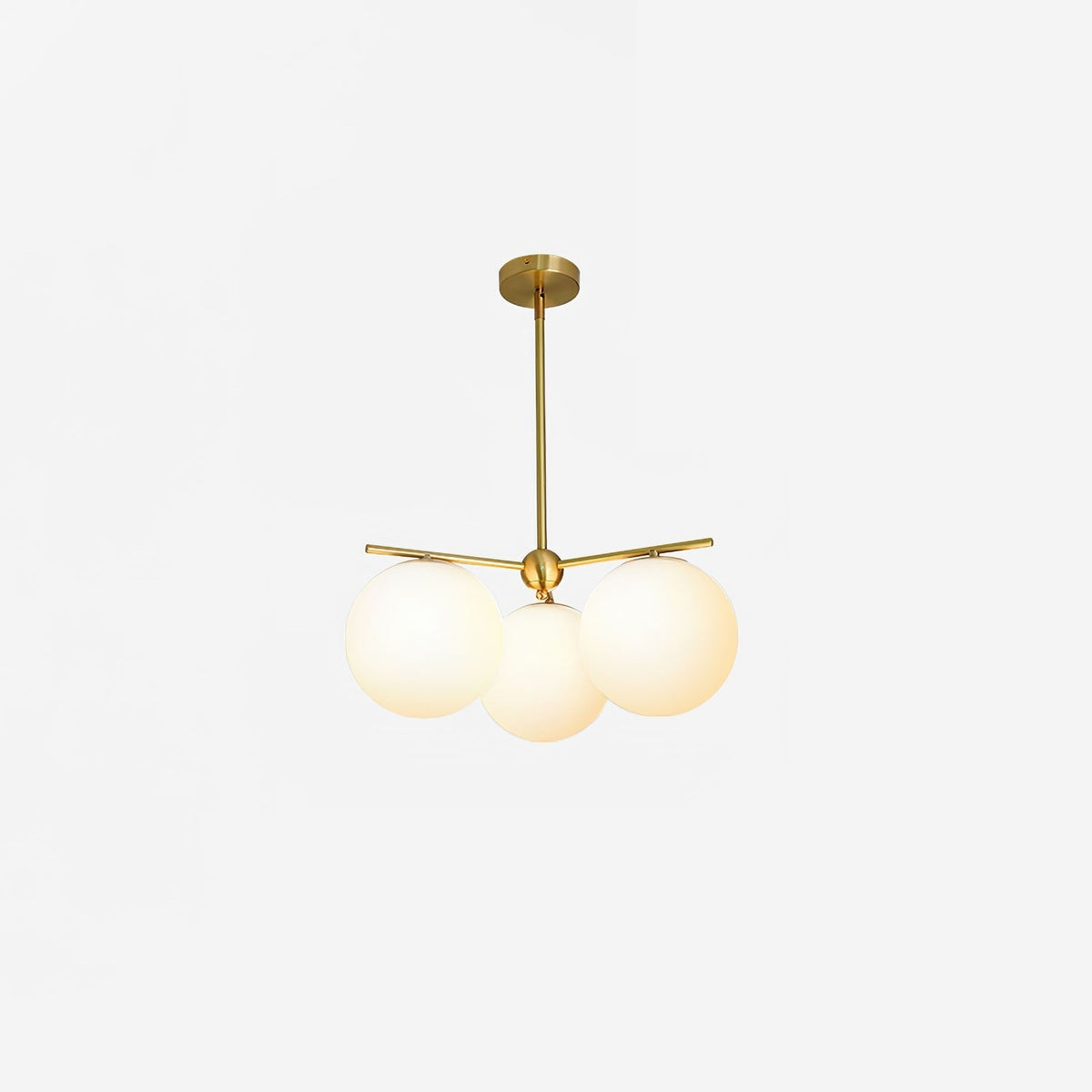 Casoella Kronleuchter Kugel & Stiel modern Gold LED