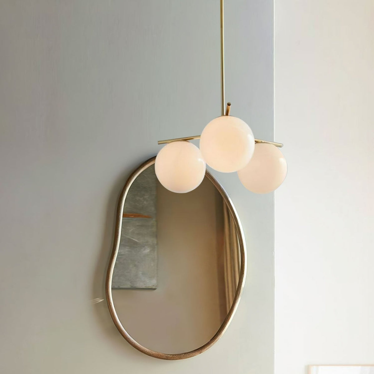 Casoella Kronleuchter Kugel & Stiel modern Gold LED