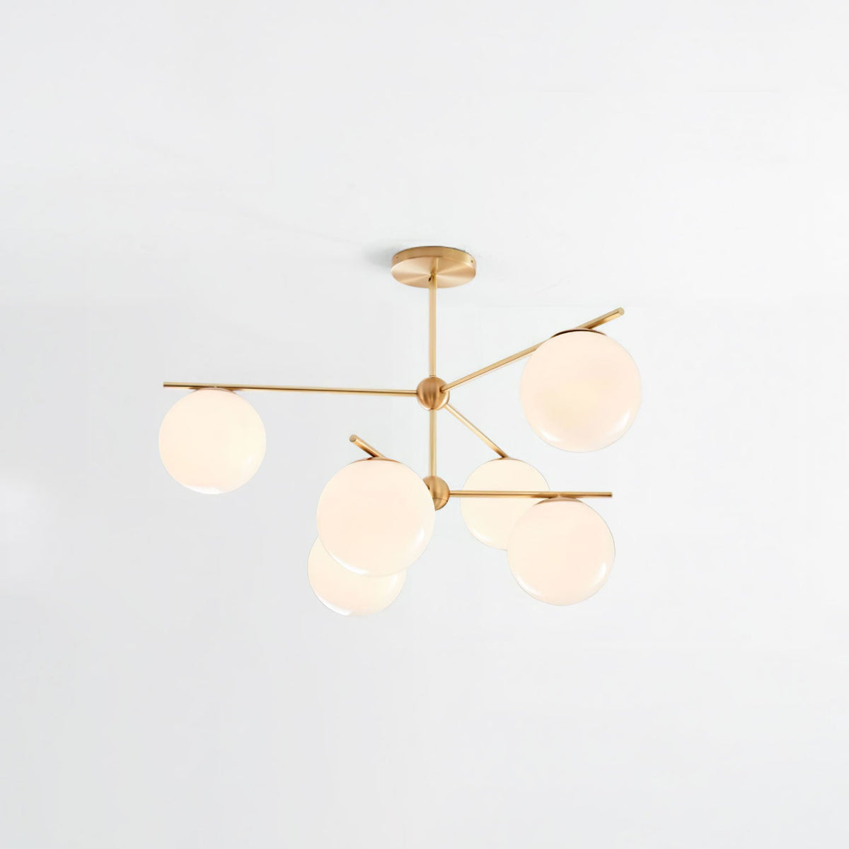 Casoella Kronleuchter Kugel & Stiel modern Gold LED