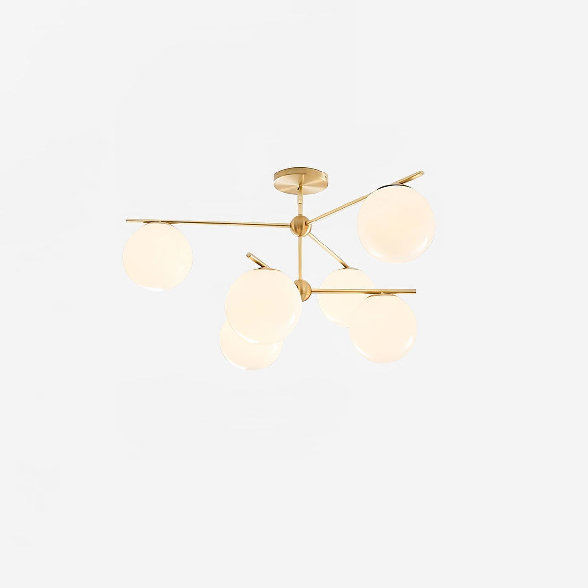 Casoella Kronleuchter Kugel & Stiel modern Gold LED