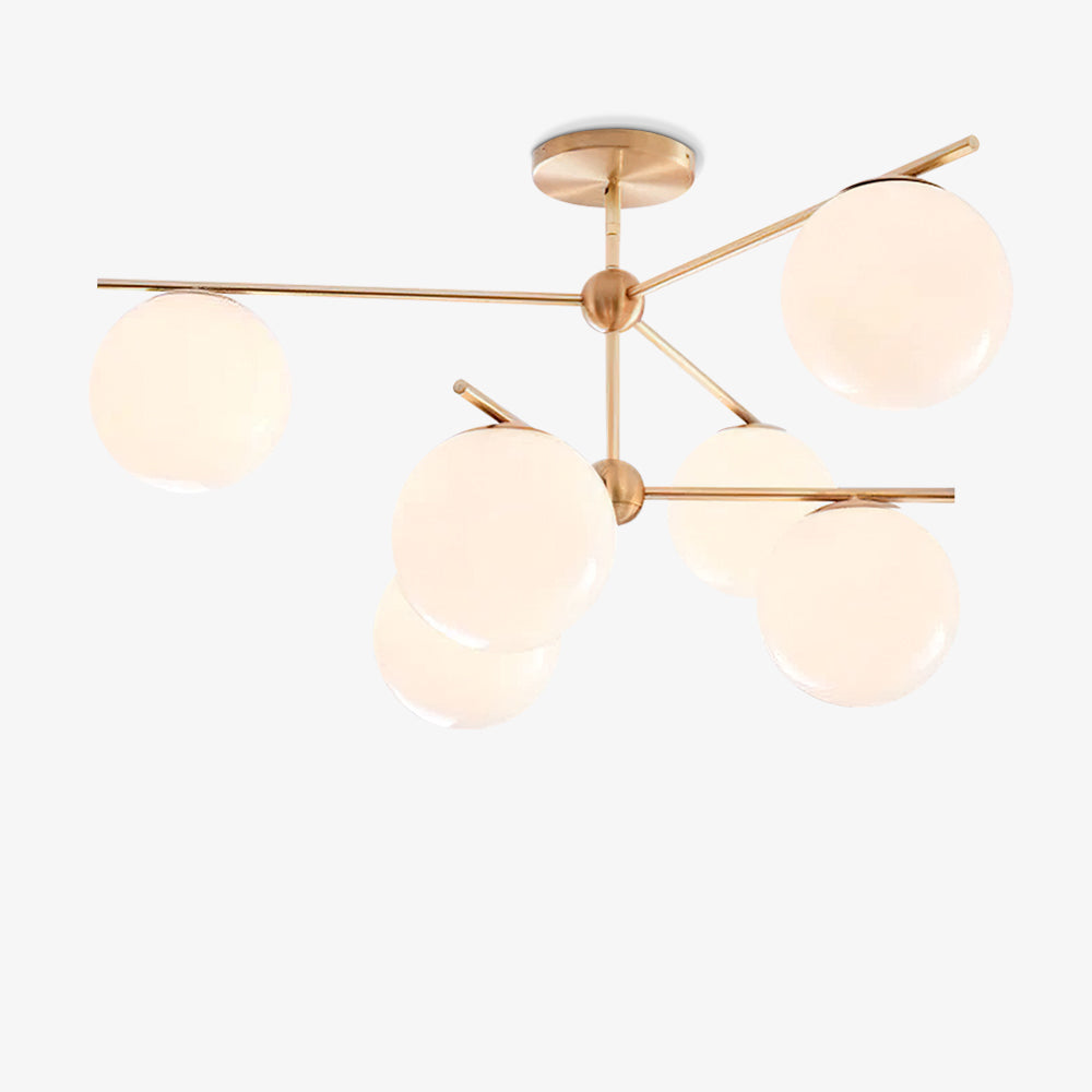 Casoella Kronleuchter Kugel & Stiel modern Gold LED