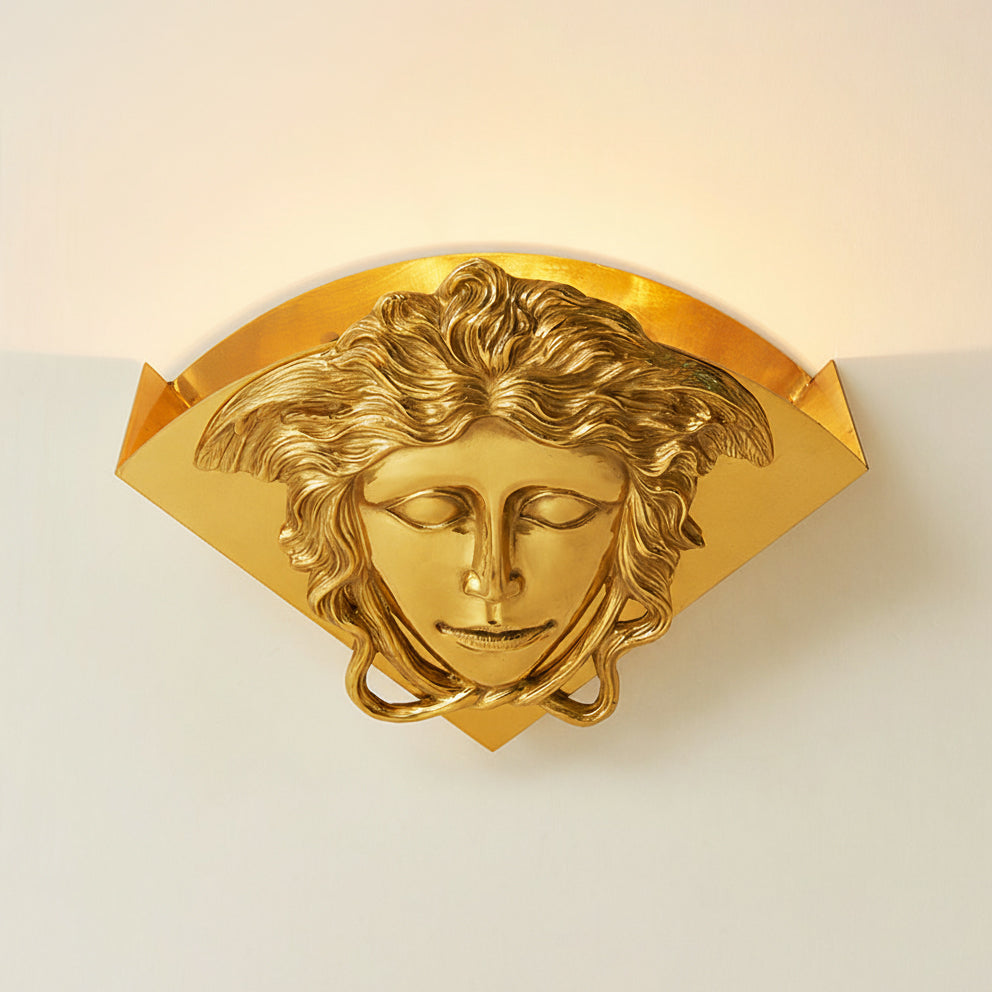 Sphinx Messing-Wandleuchte
