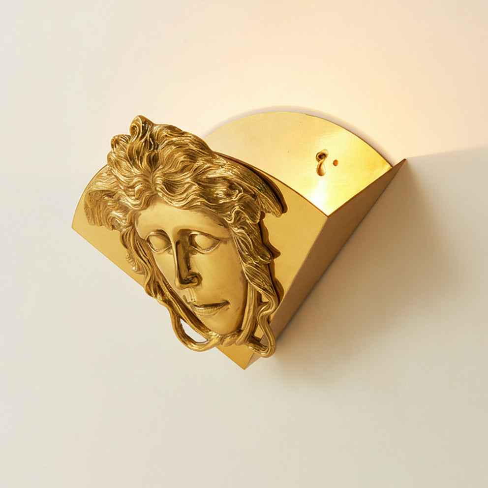 Sphinx Messing-Wandleuchte