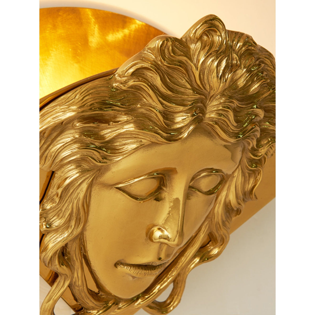 Sphinx Messing-Wandleuchte