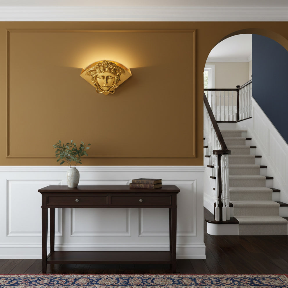 Sphinx Messing-Wandleuchte