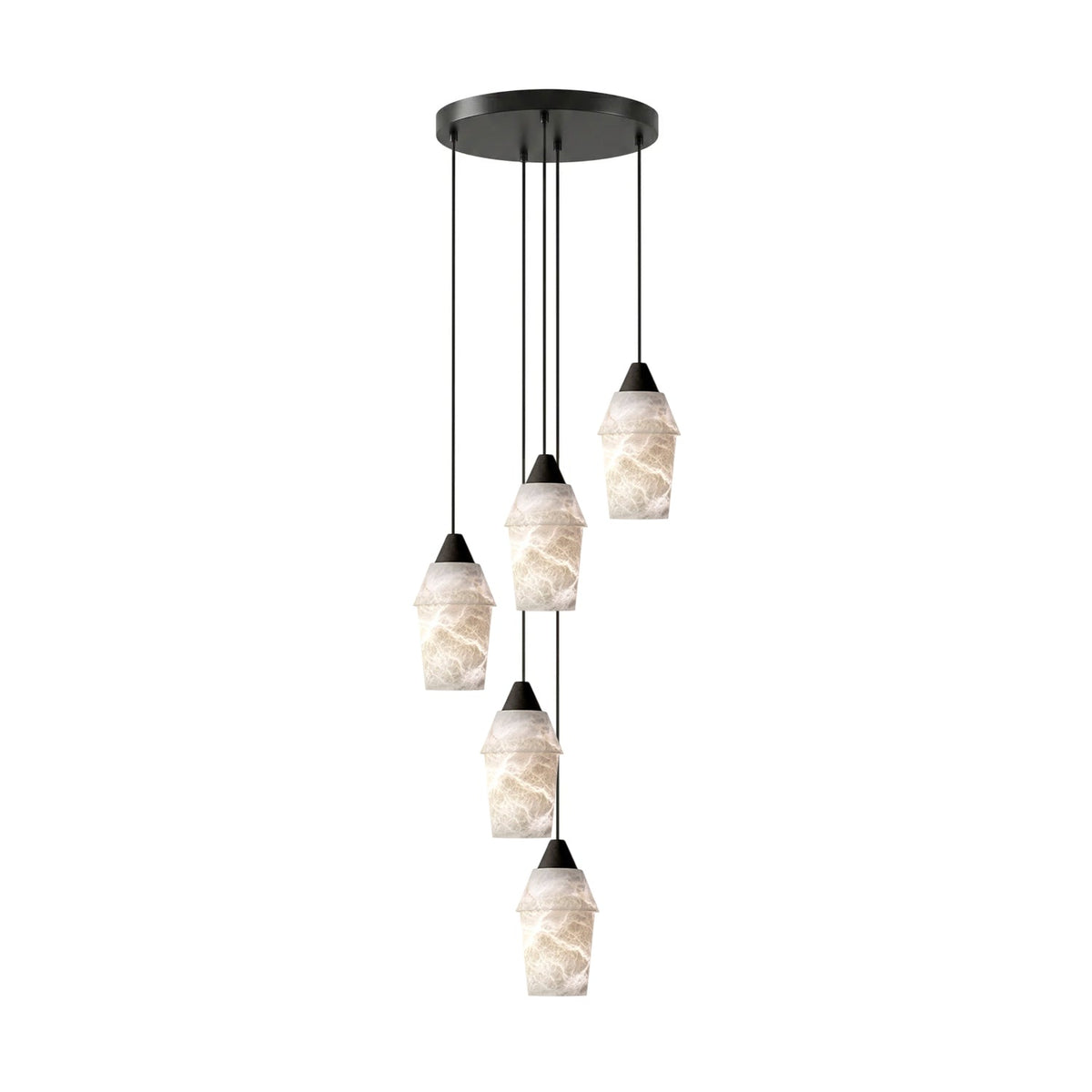 Cyranne Alabaster Kronleuchter Cluster
