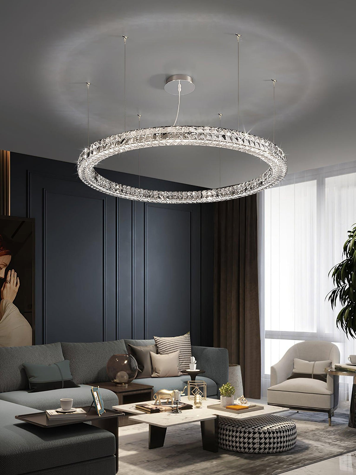 Luxerian Kronleuchter Kristallring Spiridon Luxe