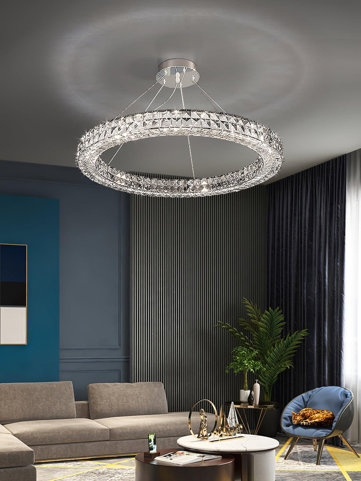 Luxerian Kronleuchter Kristallring Spiridon Luxe