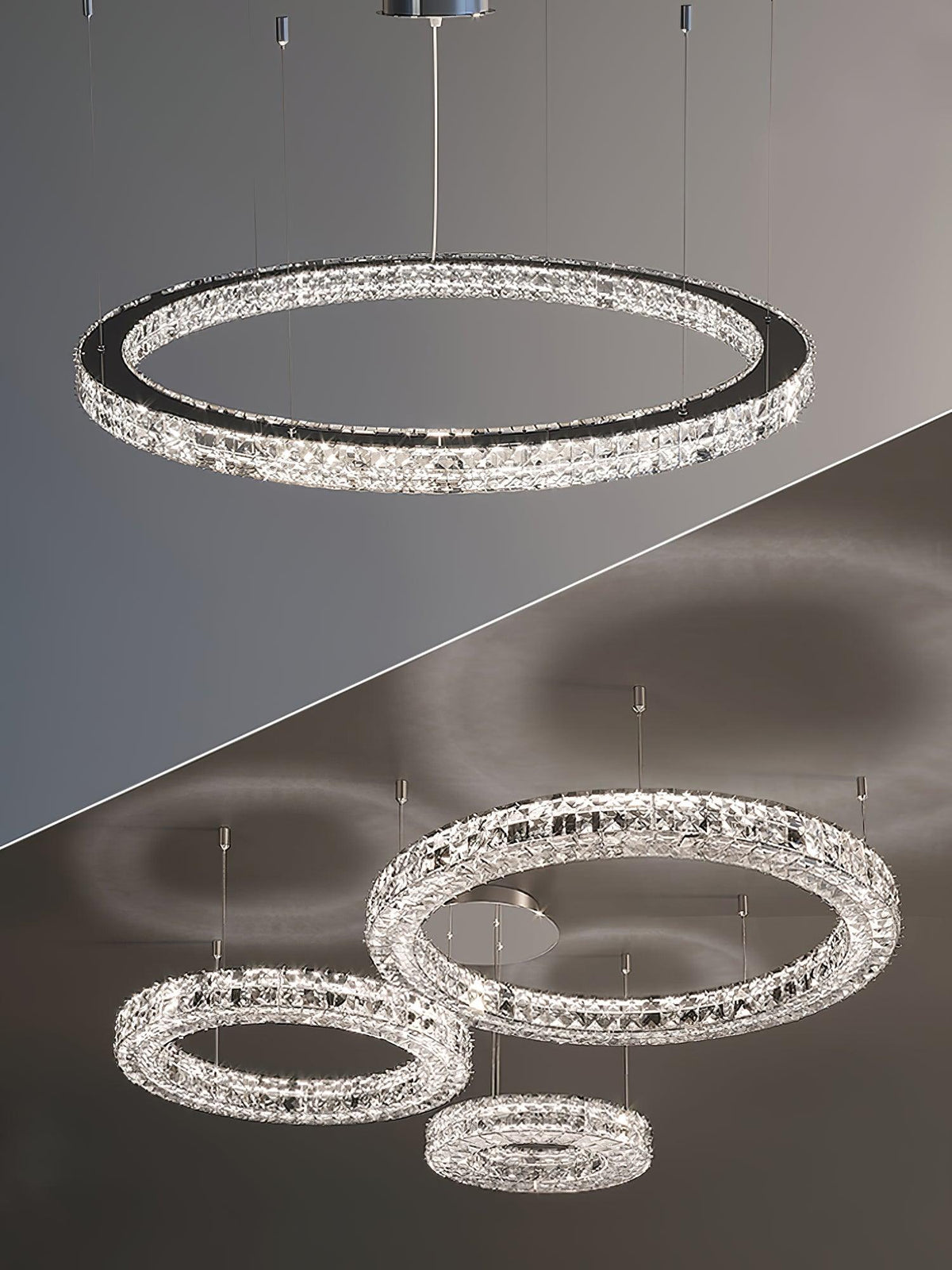 Luxerian Kronleuchter Kristallring Spiridon Luxe