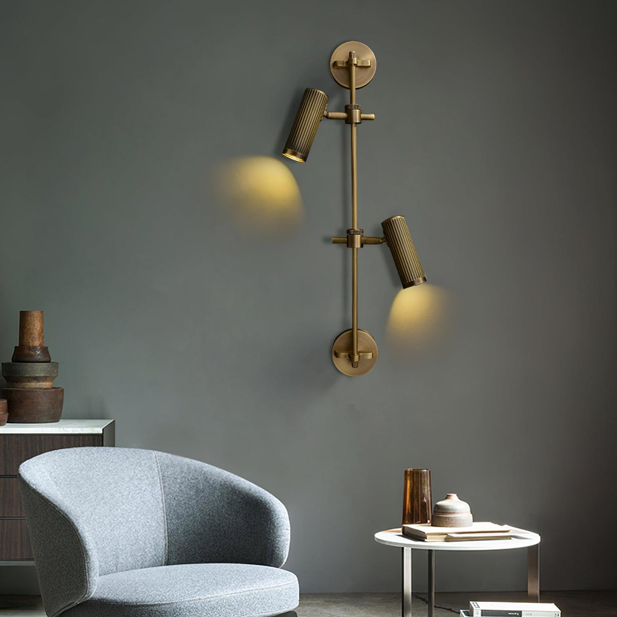 Kirixel Industrielle Wandleuchte aus Messing