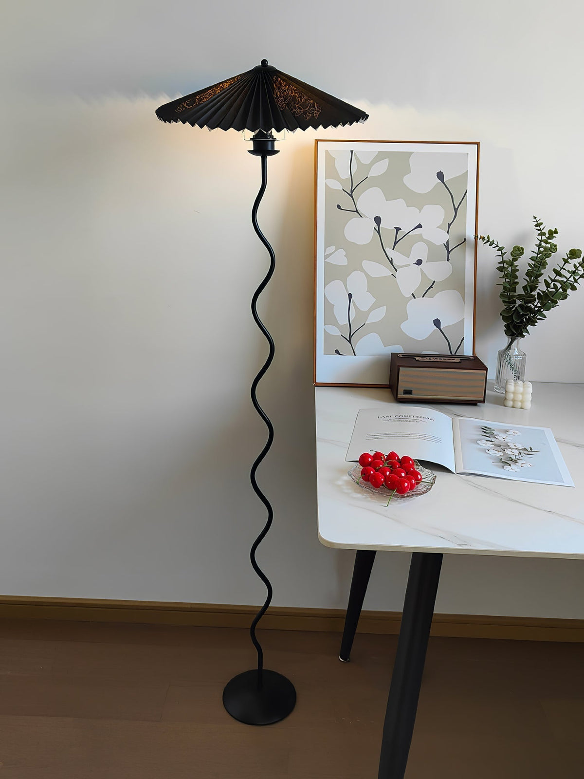 Lioraven Stoff-Minimalistische Stehleuchte