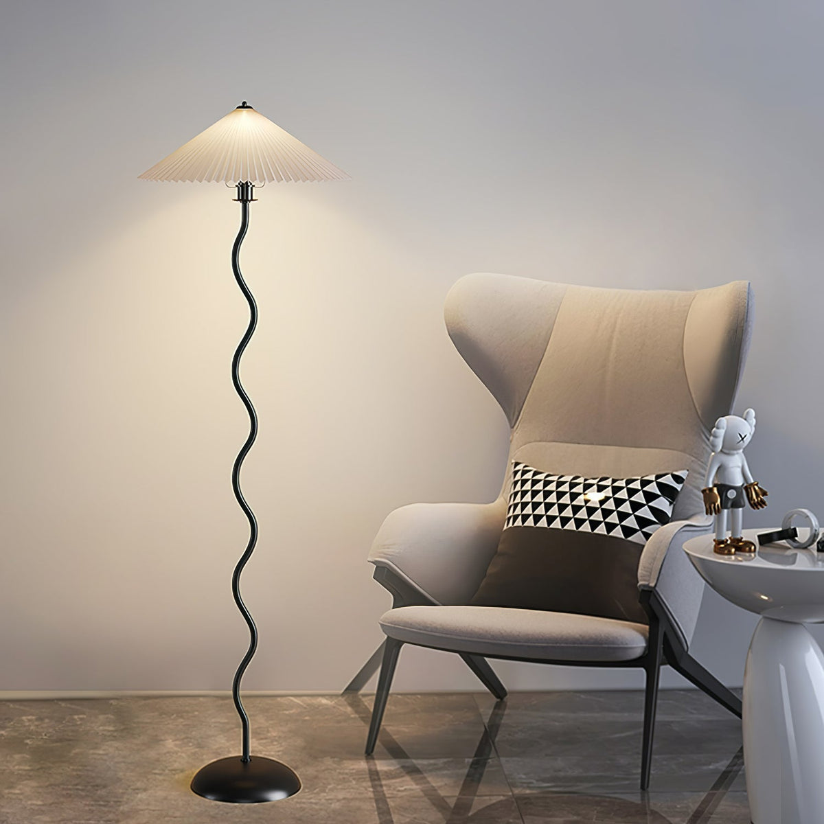 Lioraven Stoff-Minimalistische Stehleuchte