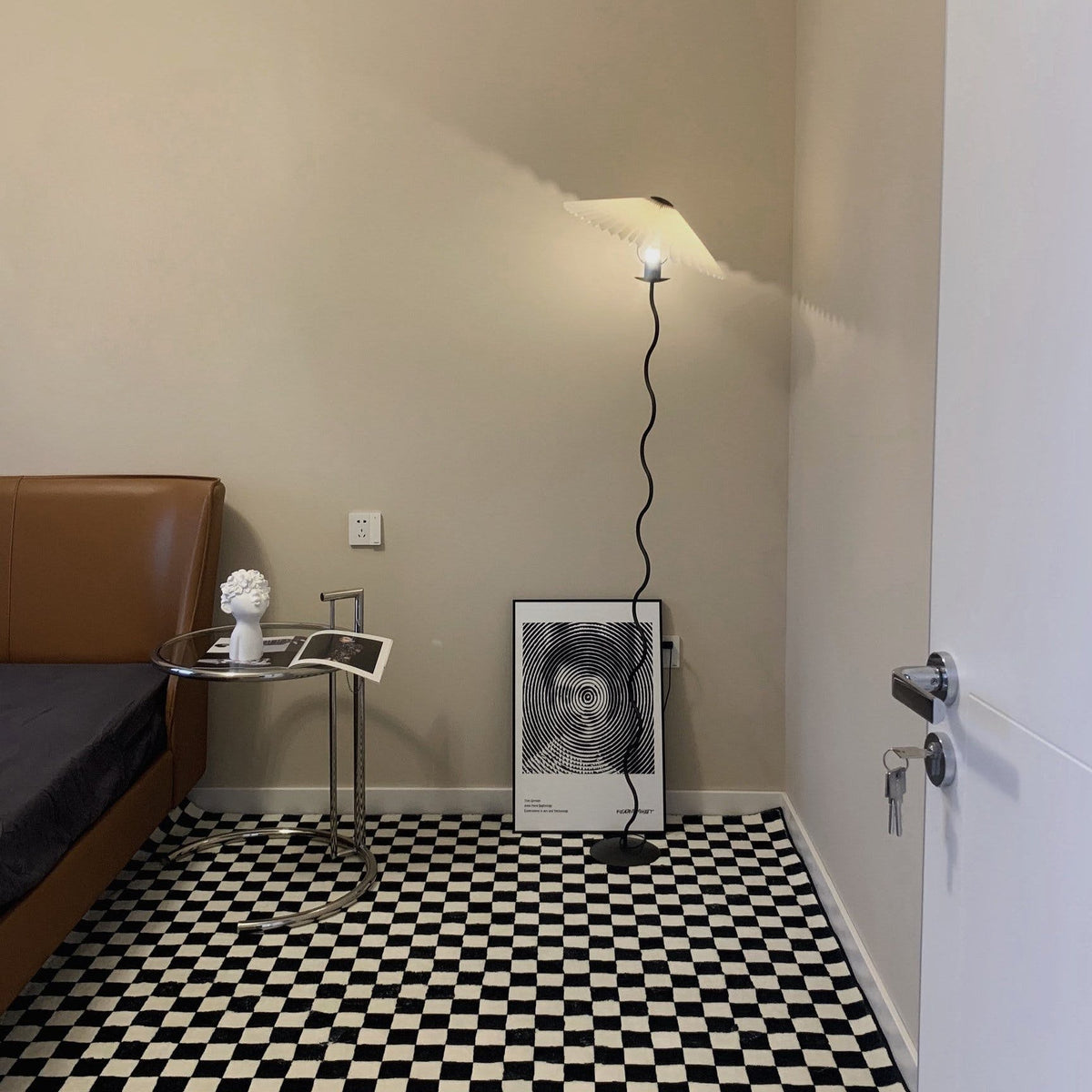 Lioraven Stoff-Minimalistische Stehleuchte
