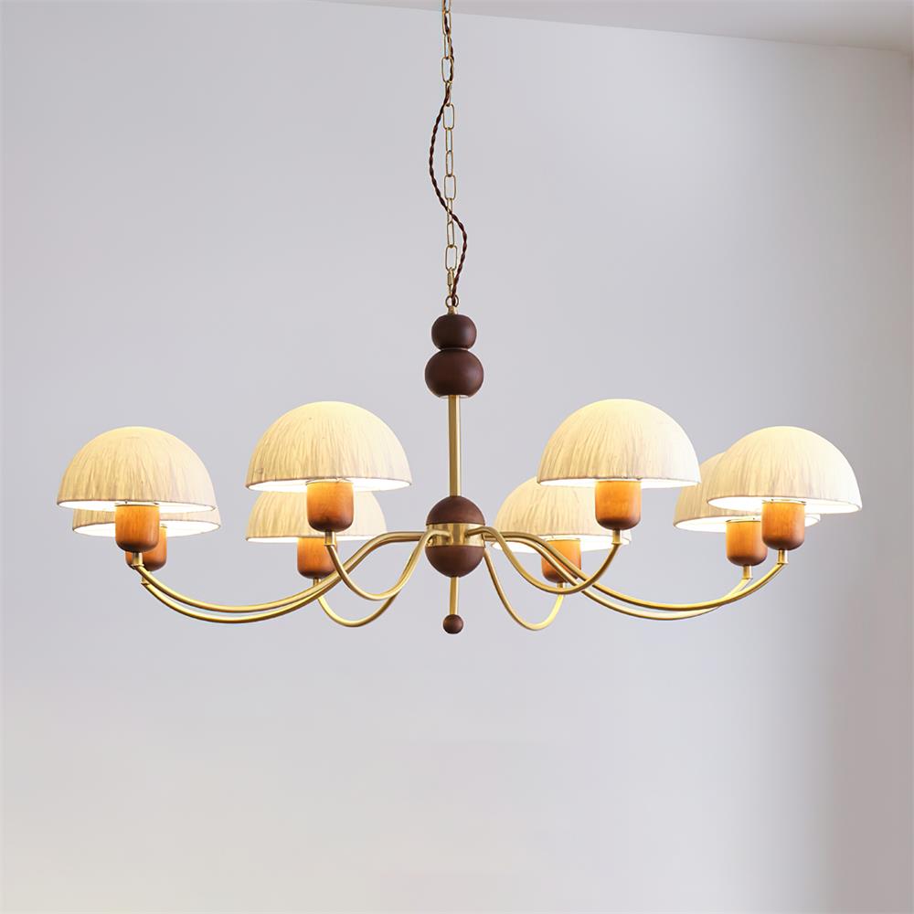 Core Kronleuchter Reispapier Mid-Century-Stil
