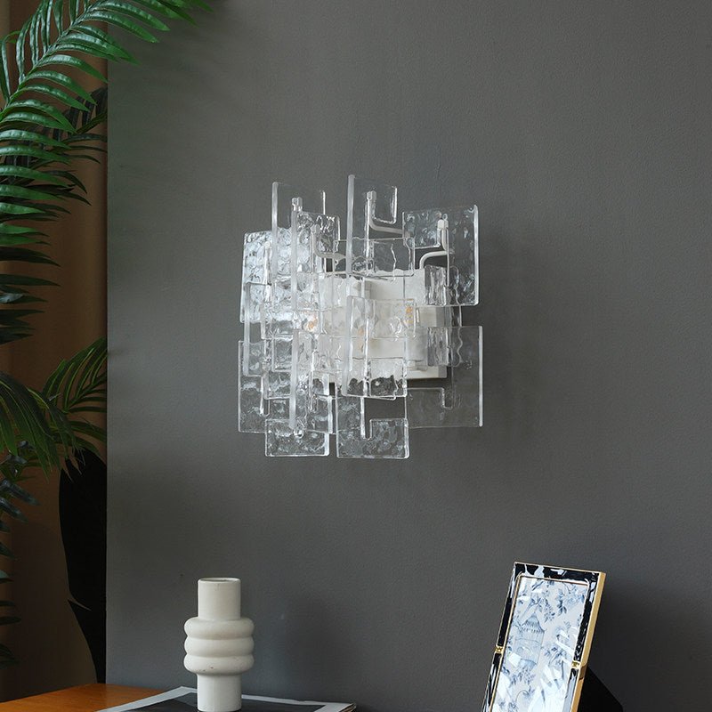 Stacked-Glas-Wandleuchte Glas zeitgenössisch Wohnzimmer | Cielum
