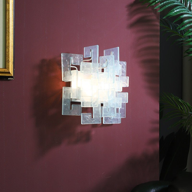 Stacked-Glas-Wandleuchte Glas zeitgenössisch Wohnzimmer | Cielum
