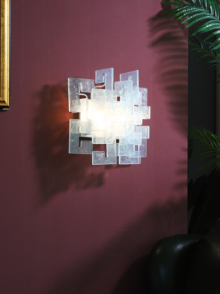 Stacked-Glas-Wandleuchte Glas zeitgenössisch Wohnzimmer | Cielum