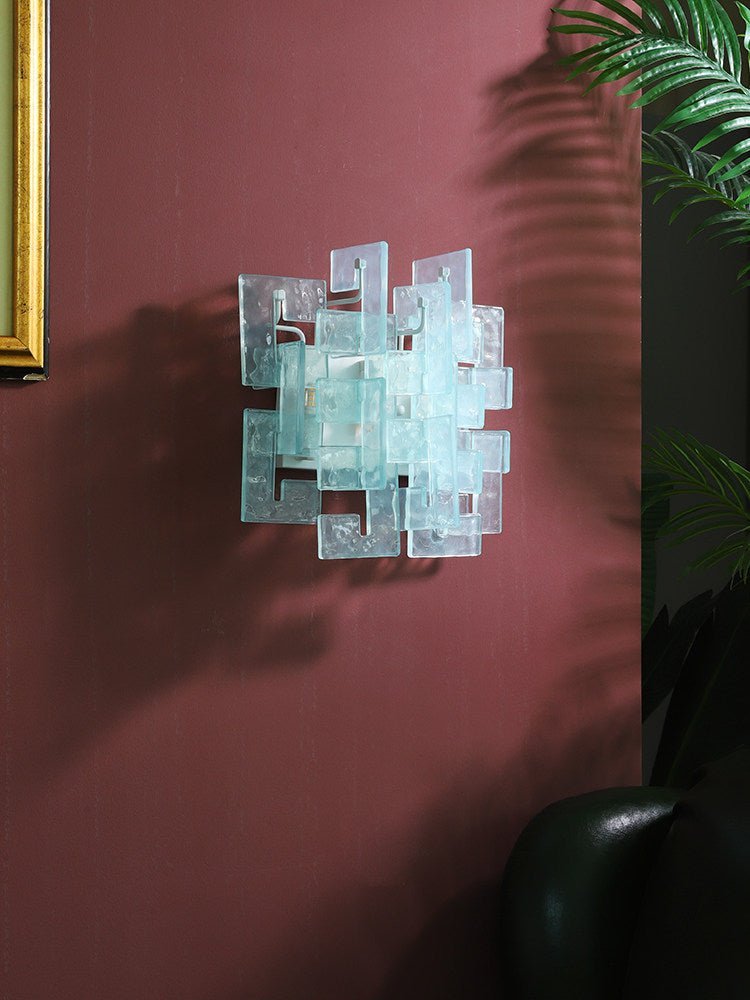 Stacked-Glas-Wandleuchte Glas zeitgenössisch Wohnzimmer | Cielum