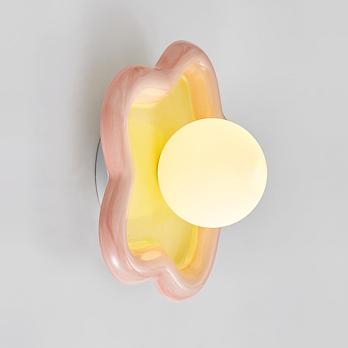 Petani Wandleuchte Pink Gelb Blumenform