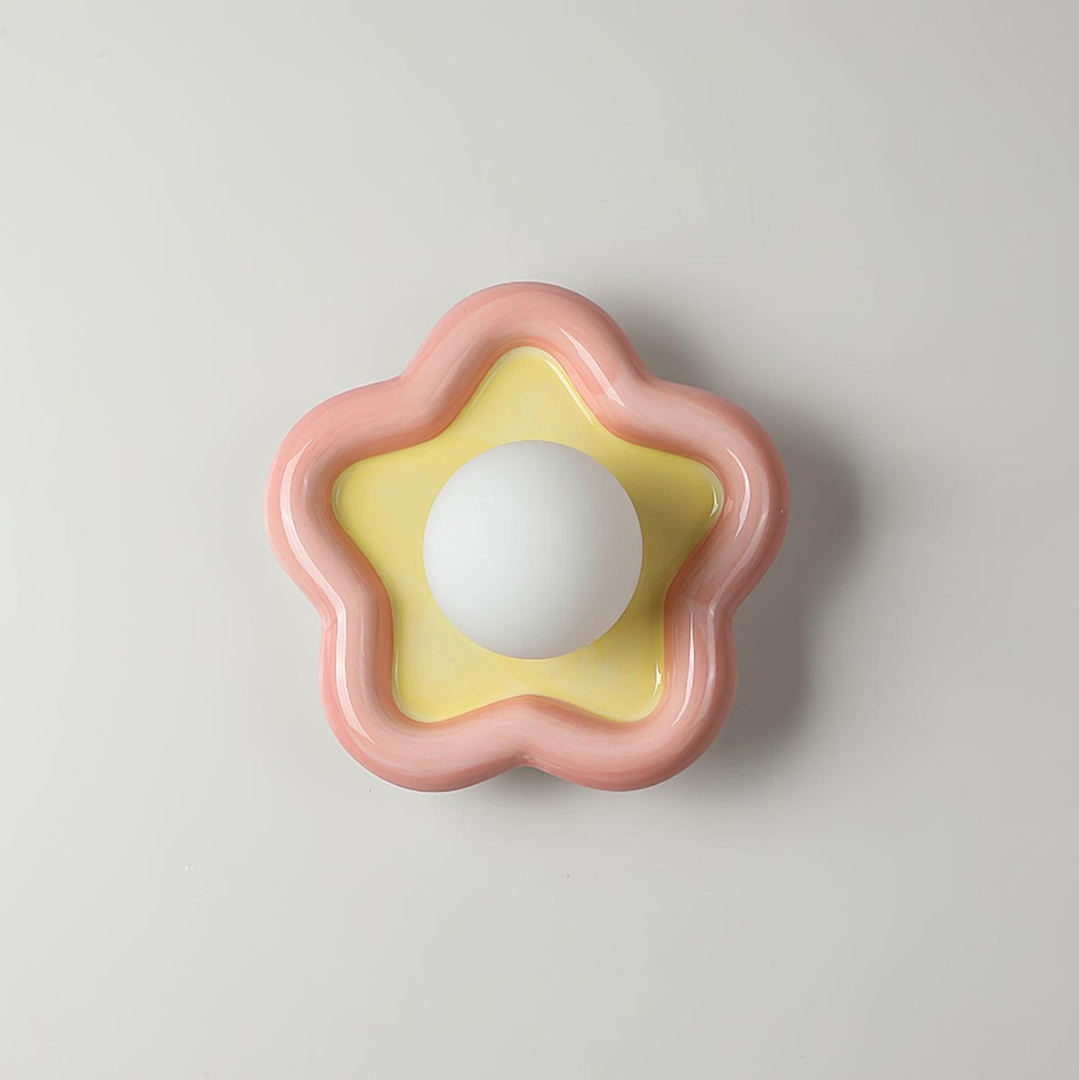 Petani Wandleuchte Pink Gelb Blumenform