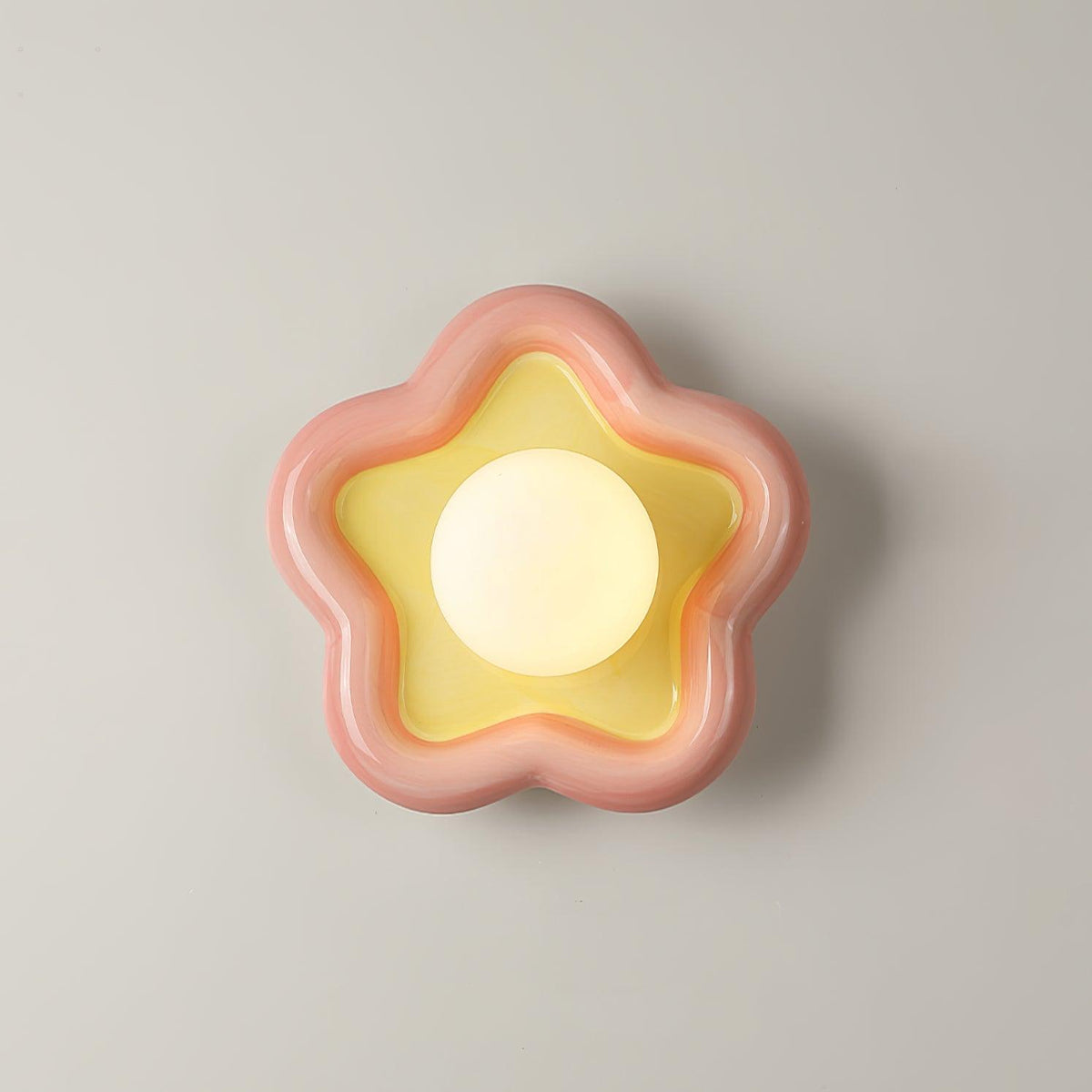 Petani Wandleuchte Pink Gelb Blumenform