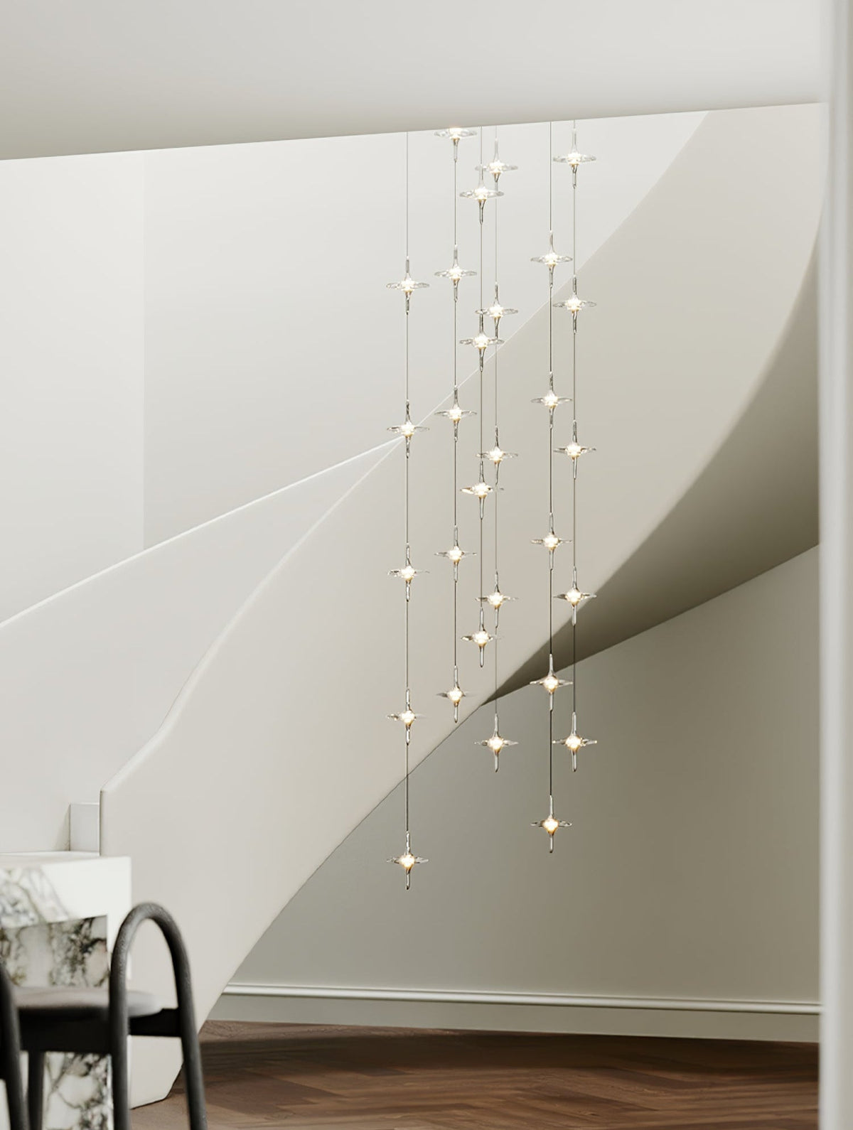 Varcienne Kronleuchter Starfall Treppenhaus