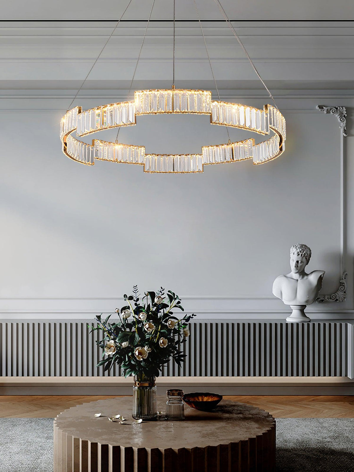 Luxinian Kronleuchter Kristall mit Goldrahmen