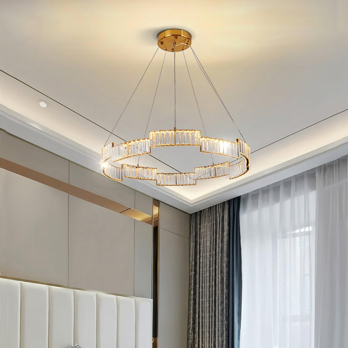 Luxinian Kronleuchter Kristall mit Goldrahmen