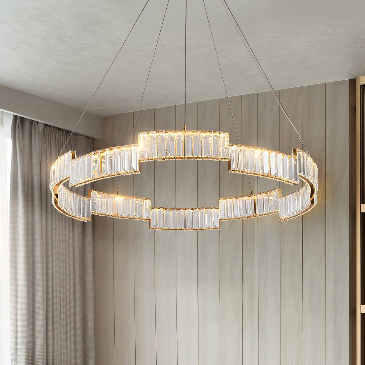 Luxinian Kronleuchter Kristall mit Goldrahmen