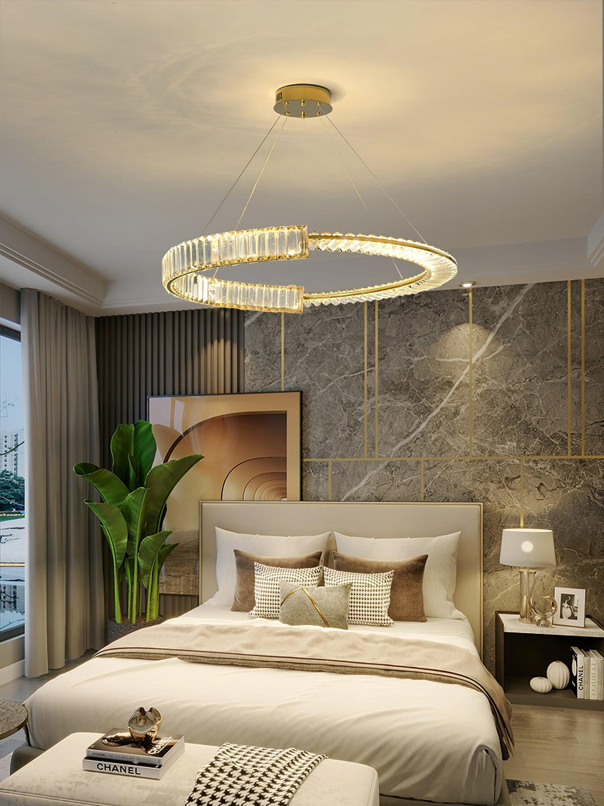 Cyrerira Kronleuchter Stella LED Kristallring