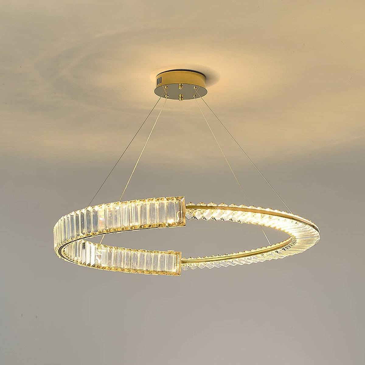 Cyrerira Kronleuchter Stella LED Kristallring