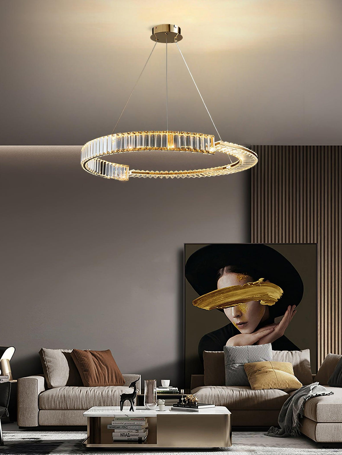 Cyrerira Kronleuchter Stella LED Kristallring