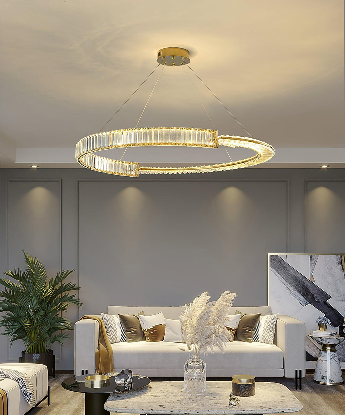 Cyrerira Kronleuchter Stella LED Kristallring