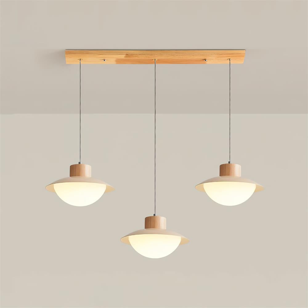 Milk Pendelleuchte Holz  Esstisch