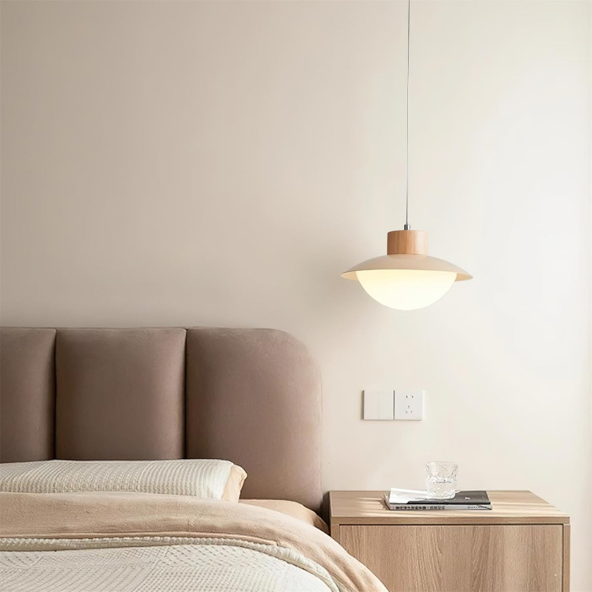 Milk Pendelleuchte Holz  Esstisch