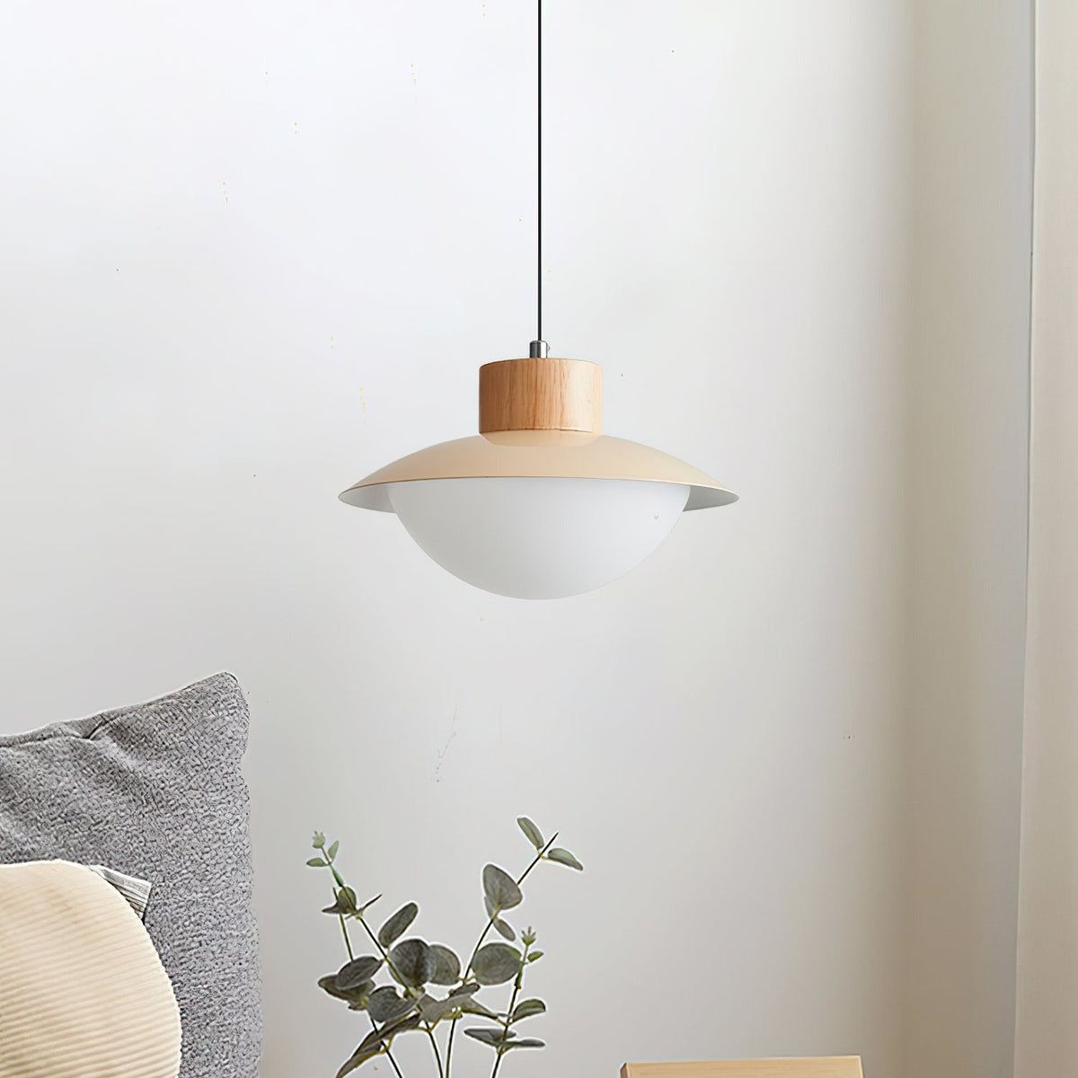 Milk Pendelleuchte Holz  Esstisch