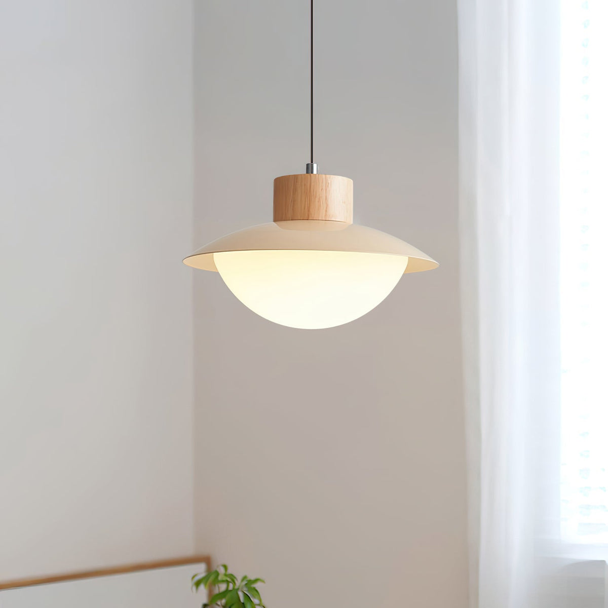 Milk Pendelleuchte Holz  Esstisch