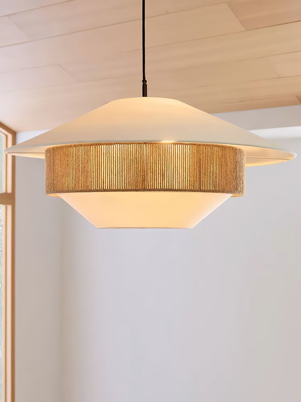 Athrel Moderne Pendelleuchte aus Stoff