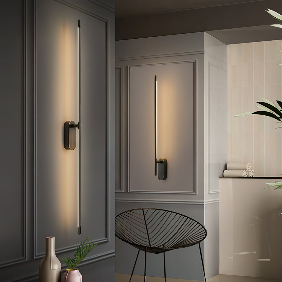 Vrysl Wandleuchte Stabförmig Mit Stecker Minimalistisch