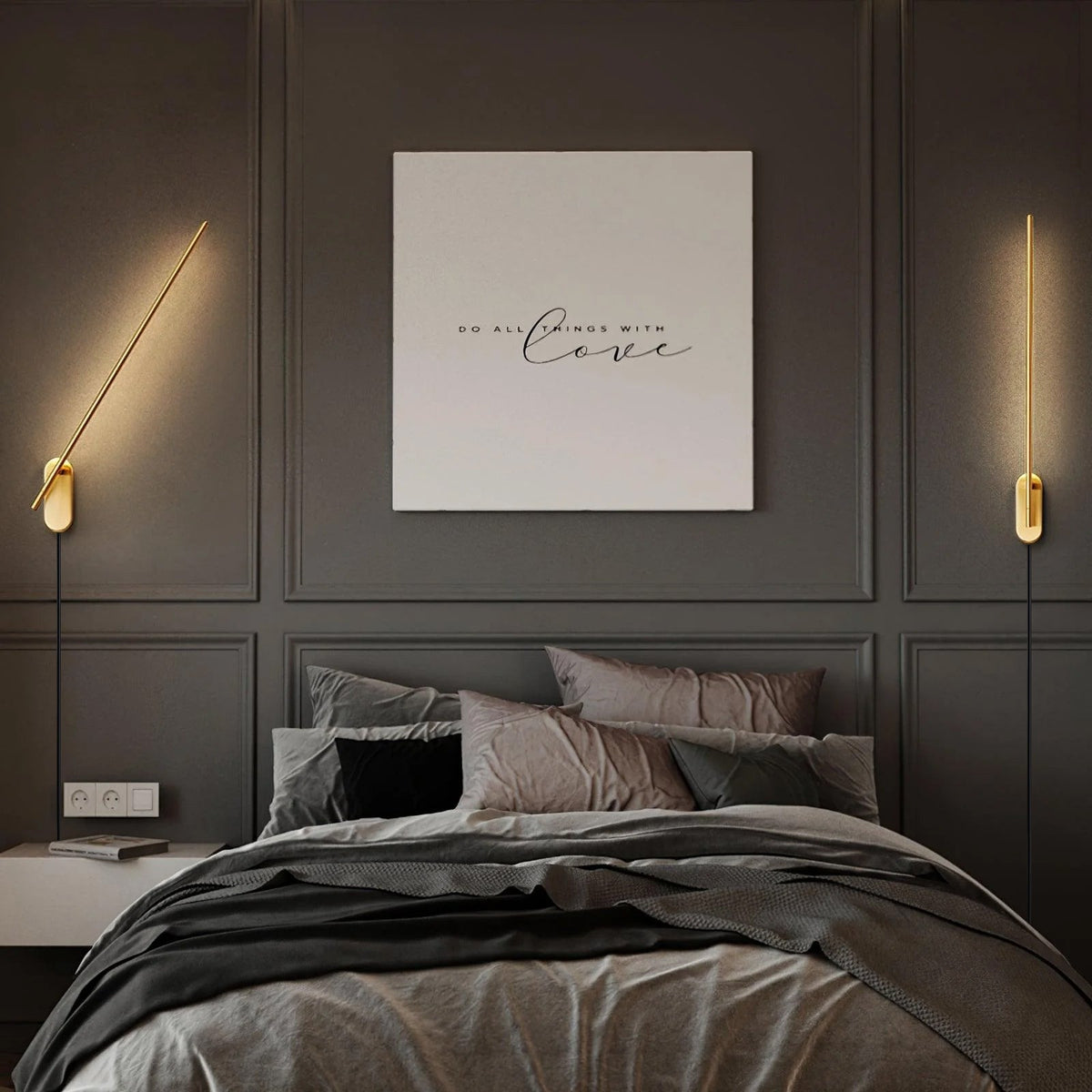 Vrysl Wandleuchte Stabförmig Mit Stecker Minimalistisch