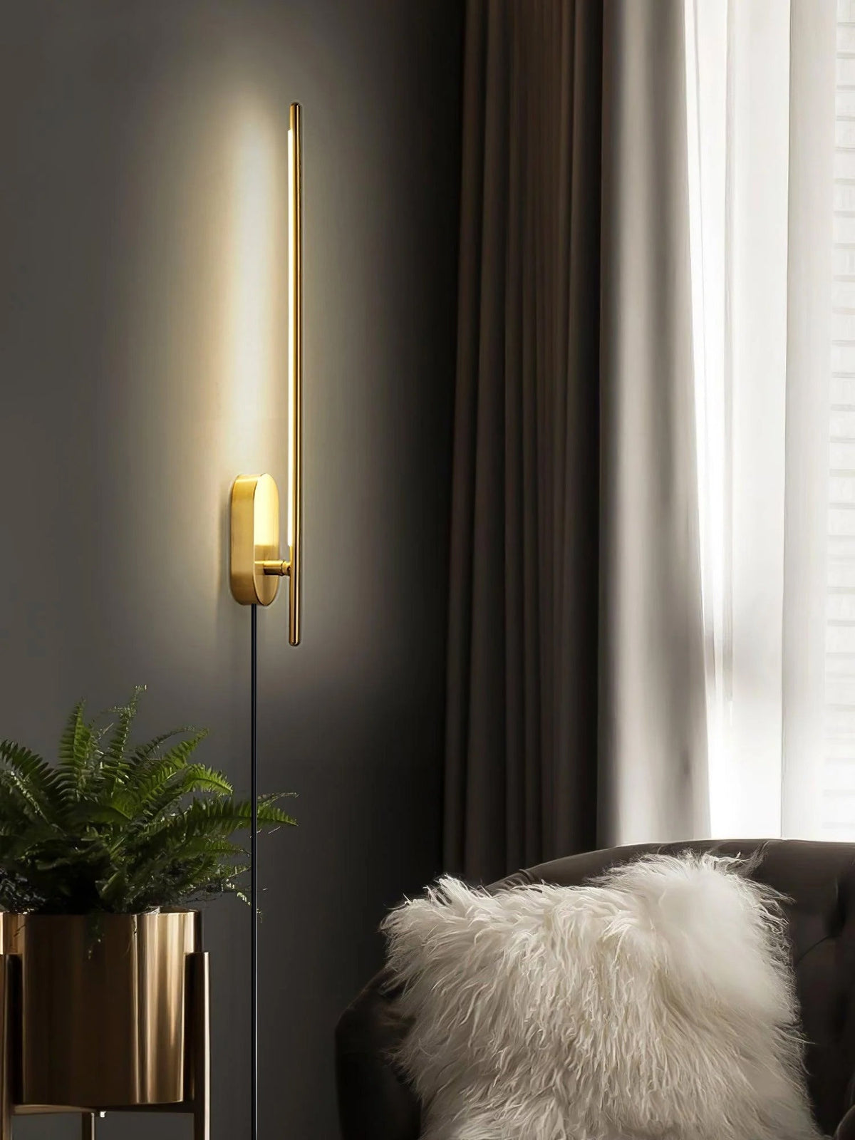 Vrysl Wandleuchte Stabförmig Mit Stecker Minimalistisch