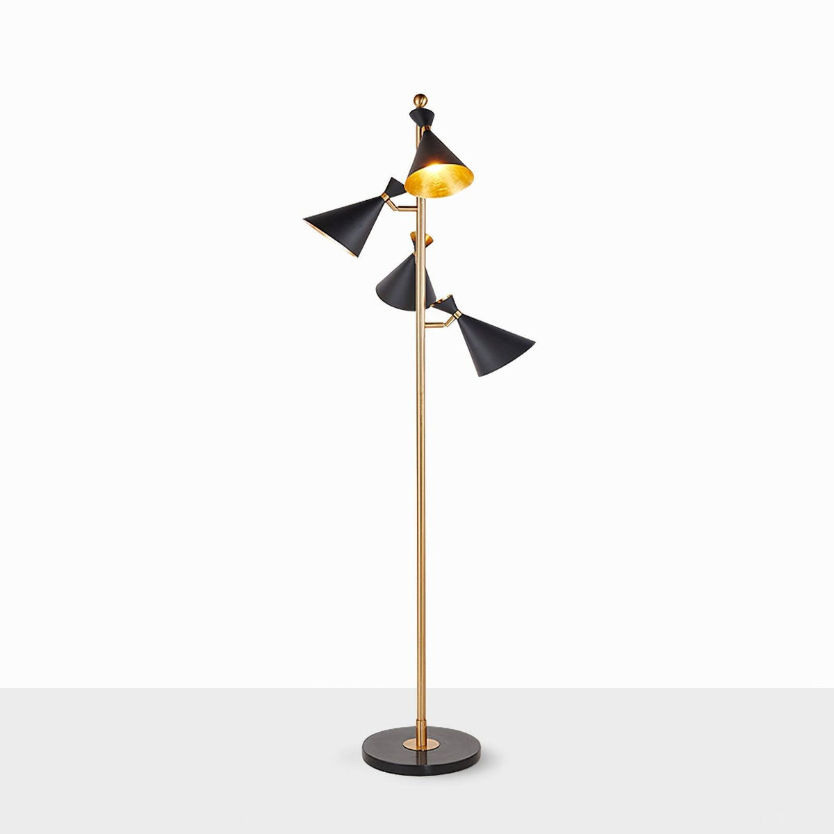 Solineria Gold & Schwarz Marmor Stehleuchte